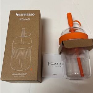 NWT Limited Edition Nespresso x Pantone Mandarin Orange Nomad Tumbler